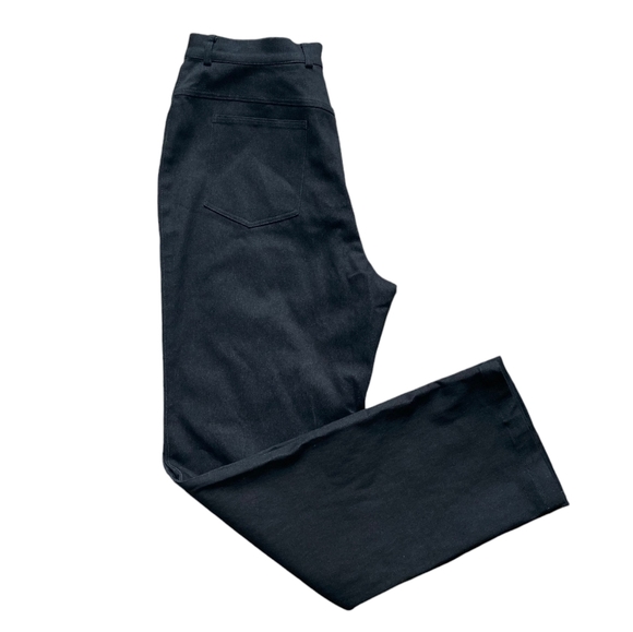 SOLD St John Sport Mary Gray Black denim stretch straight high rise pants casual - Picture 12 of 16